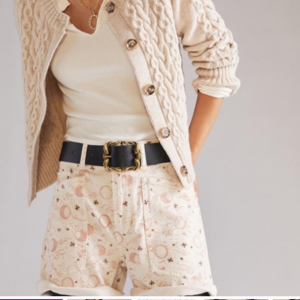 Anthropologie Cocorrina Celestial Mauve Moon Shorts